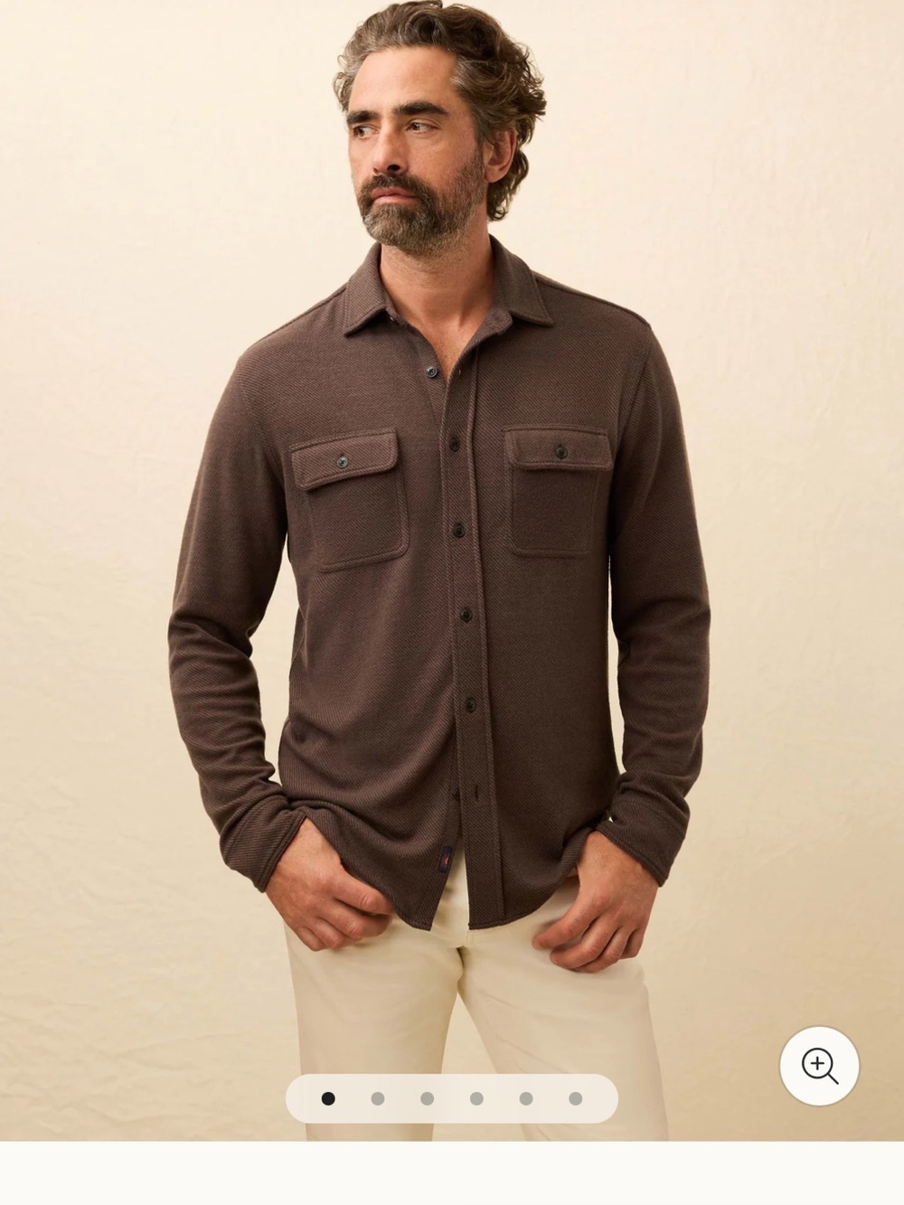 NWT Faherty Legend Sweater Shirt - Valley Brown Twill